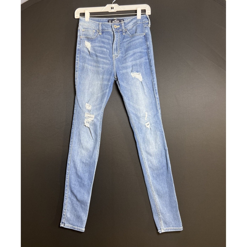 Hollister Jeans Size 3R Long Women Blue Pants Denim Stretch Mid Rise Skinny
